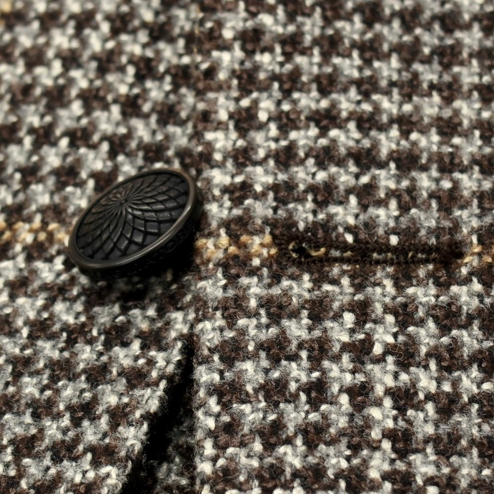 【中古】タリアトーレ TAGLIATORE ウールシルク チェック 2B テーラードジャケット グレーxブラウン【 48 】【 状態ランクB 】【 メンズ 】