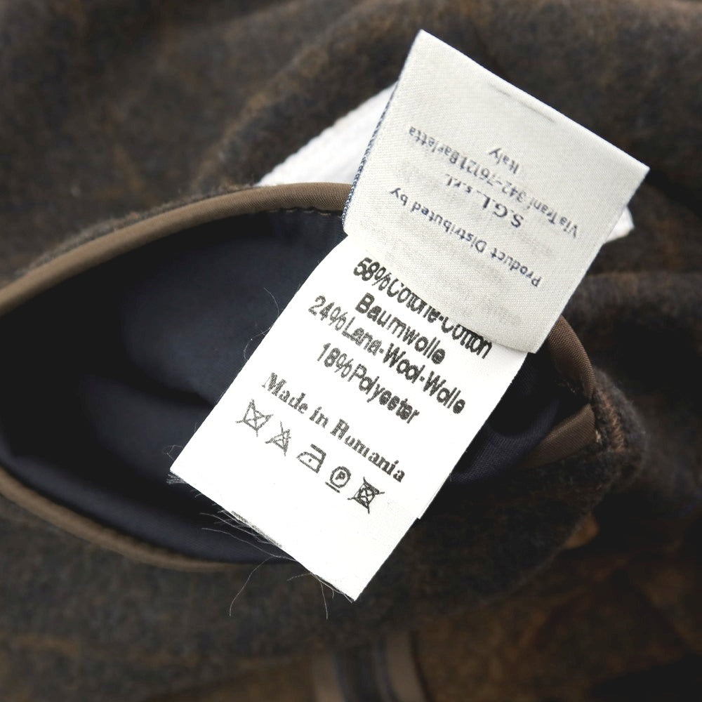 【中古】チルコロ1901 CIRCOLO 1901 コットンウールポリエステル ジャージー チェック 2B カジュアルジャケット ダークグレーxブラウン【 48 】【 状態ランクB 】【 メンズ 】