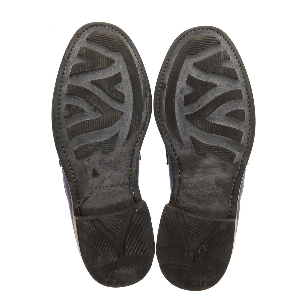 【中古】リーガル REGAL スエード コインローファー ネイビー系【サイズ25】【 状態ランクC 】【 メンズ 】