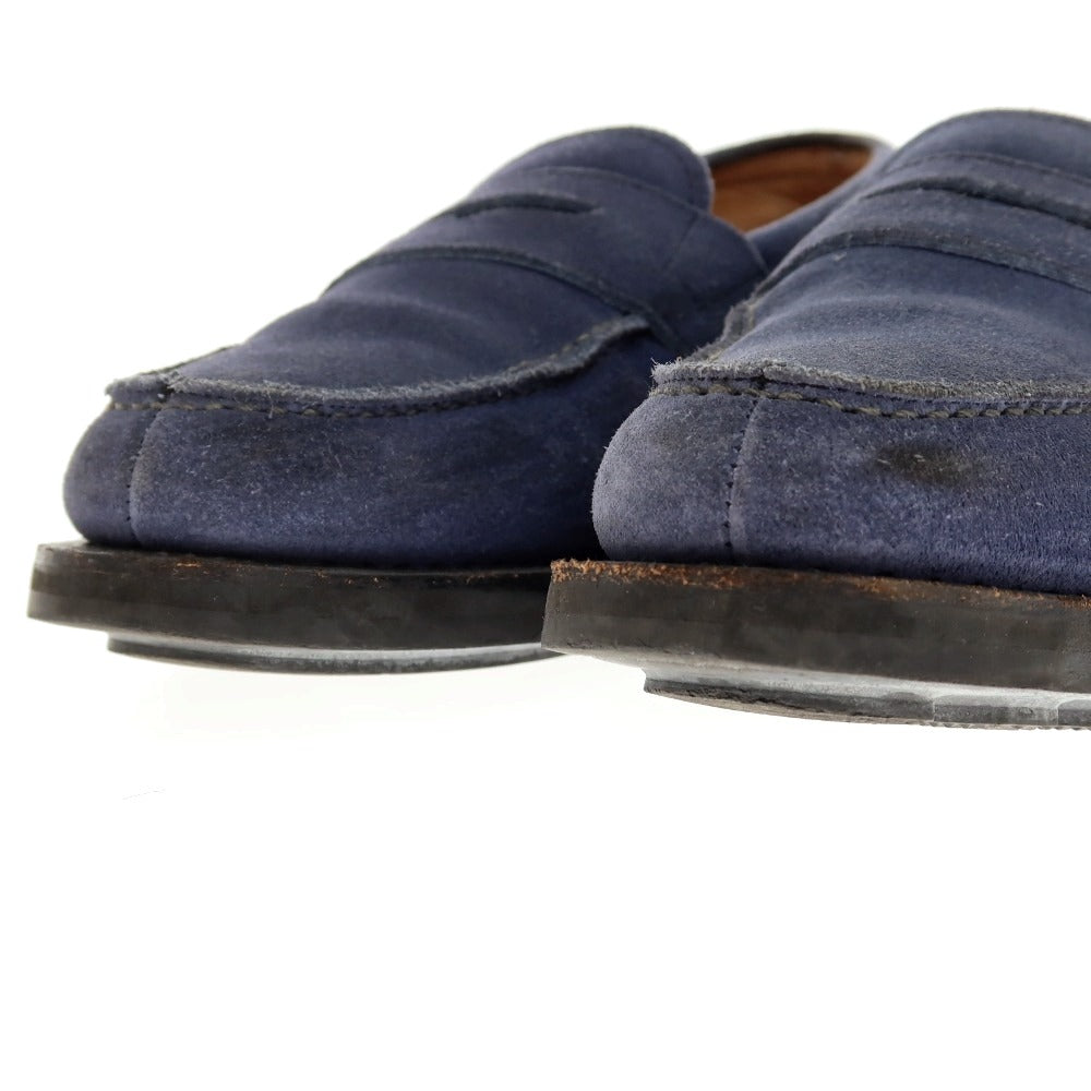 【中古】リーガル REGAL スエード コインローファー ネイビー系【サイズ25】【 状態ランクC 】【 メンズ 】