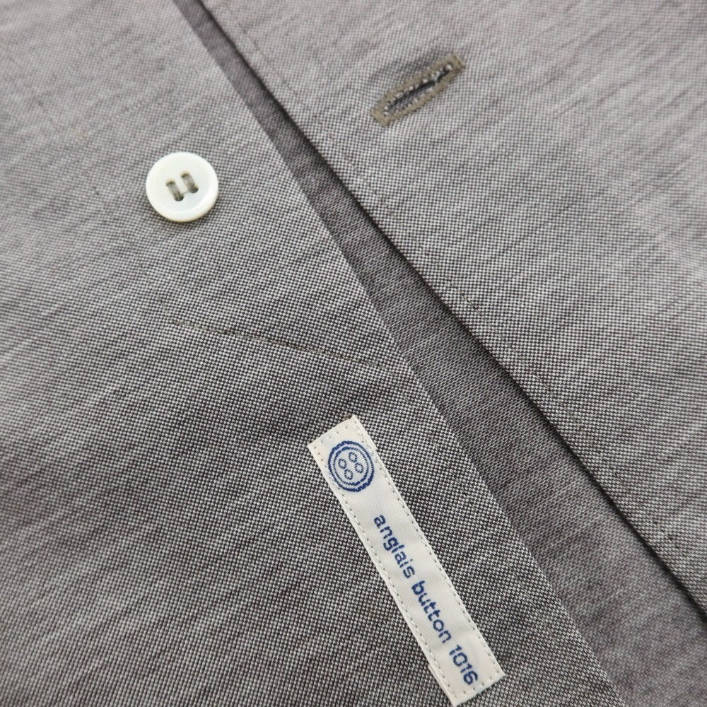 【中古】アングレー ANGLAIS コットン ジャージ ホリゾンタルカラー カジュアルシャツ グレー【サイズL】【 状態ランクB 】【 メンズ 】