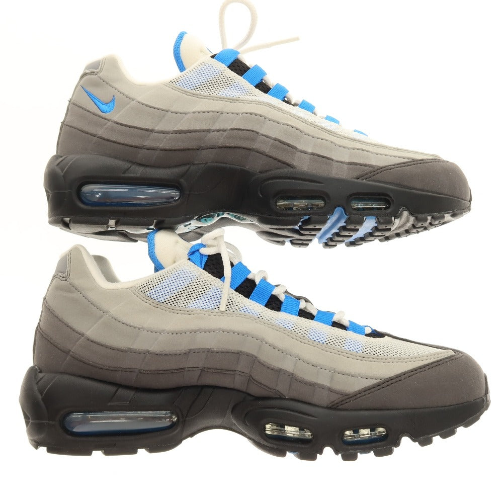 【中古】【未使用】ナイキ NIKE AIR MAX95/AT8696-100 スニーカー グレーxブルー【サイズ28】【 状態ランクS 】【 メンズ 】