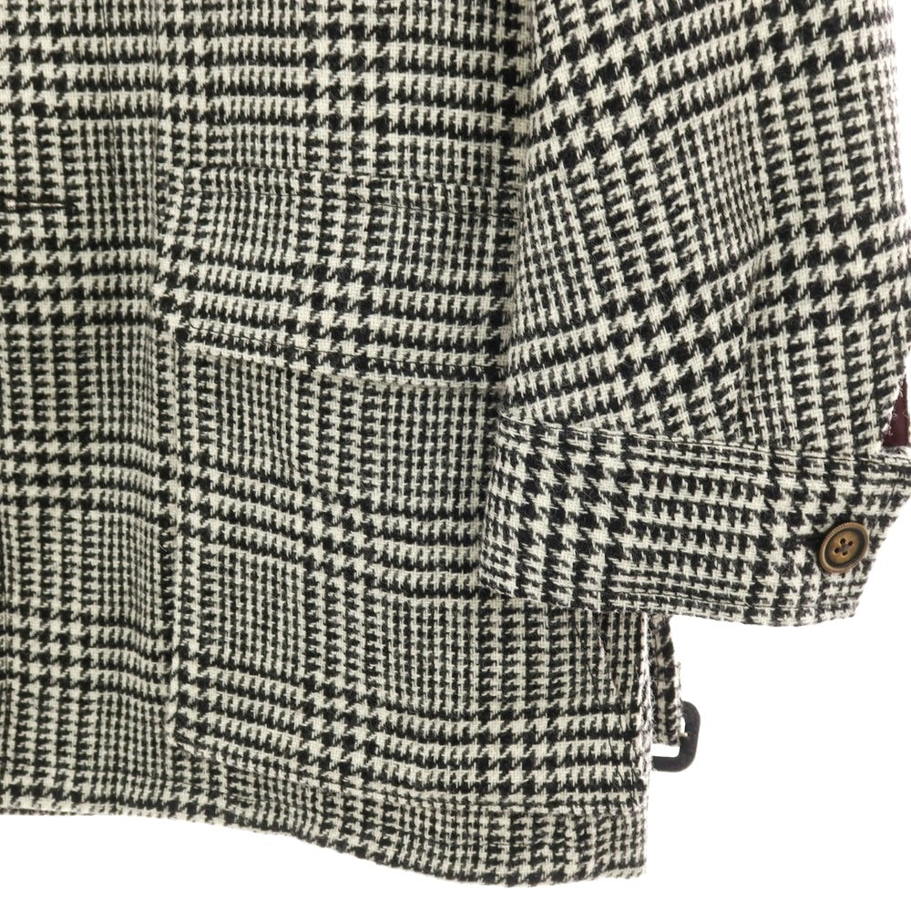 【中古】ブリッラ ペル イル グスト Brilla per il gusto ウール グレンチェック サファリジャケット ブラックxホワイト【サイズM】【 状態ランクB 】【 メンズ 】