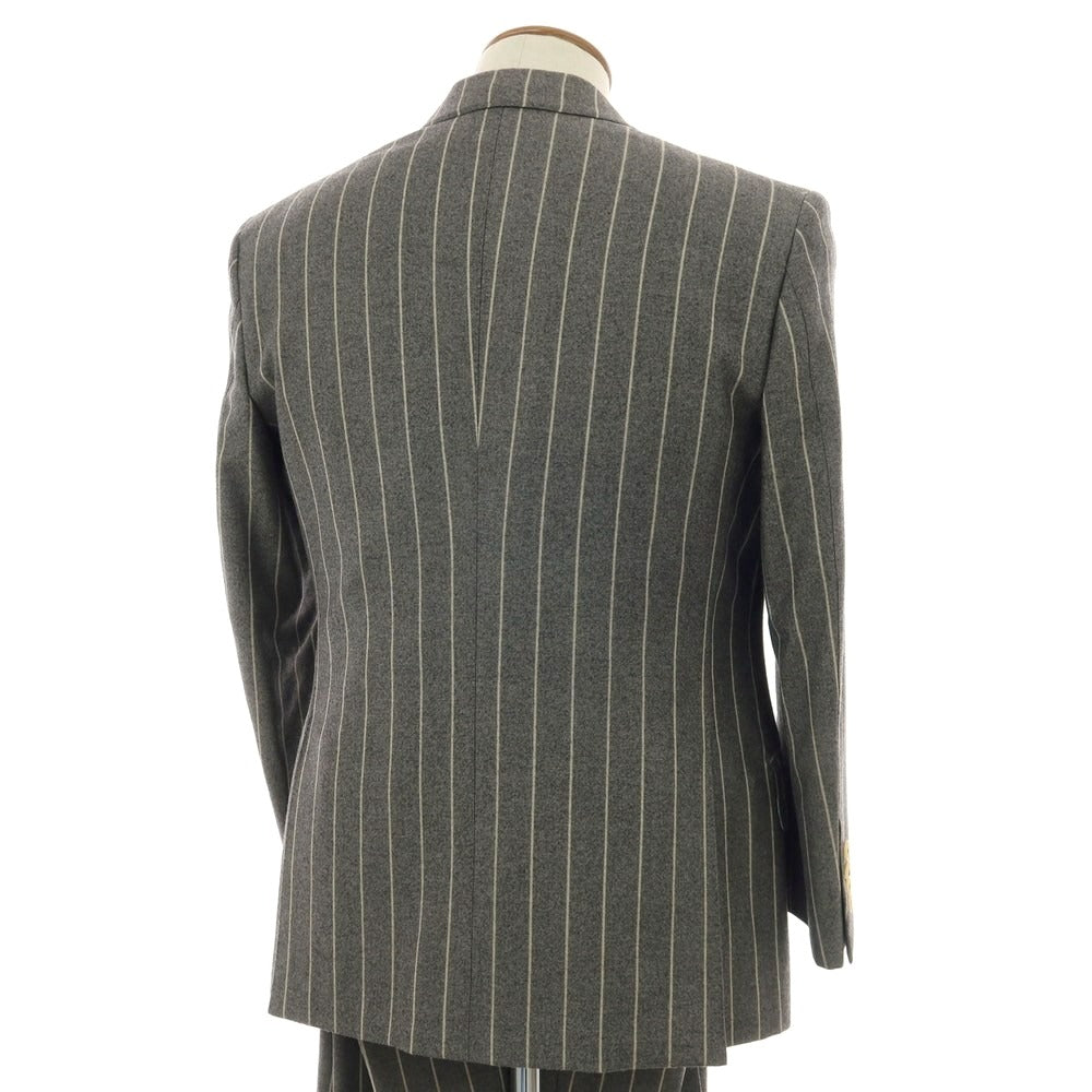 【中古】セイシェルズマインズ seychelles minds ウール スリーピース ストライプ 2つボタンスーツ グレー【サイズ表記なし(M位)】【 状態ランクB 】【 メンズ 】