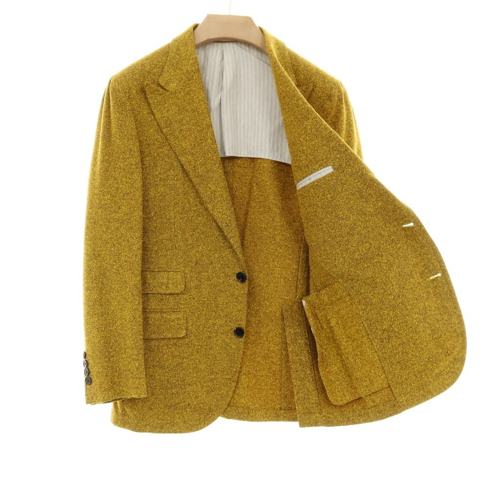【中古】サルヴァトーレピッコロ Salvatore Piccolo シルクコットン 3B テーラードジャケット イエロー【サイズ48】【 状態ランクA 】【 メンズ 】