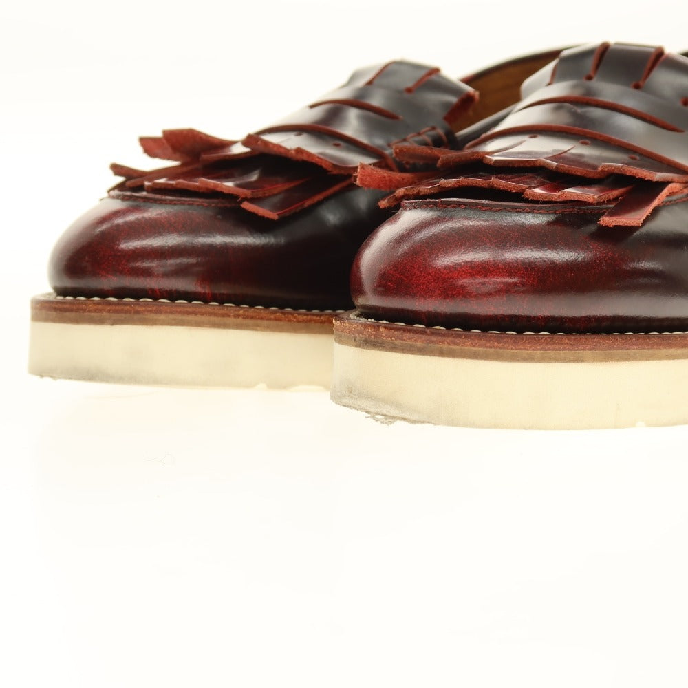 【中古】グレンソン GRENSON ローファー レッド【サイズ7】【 状態ランクB 】【 メンズ 】