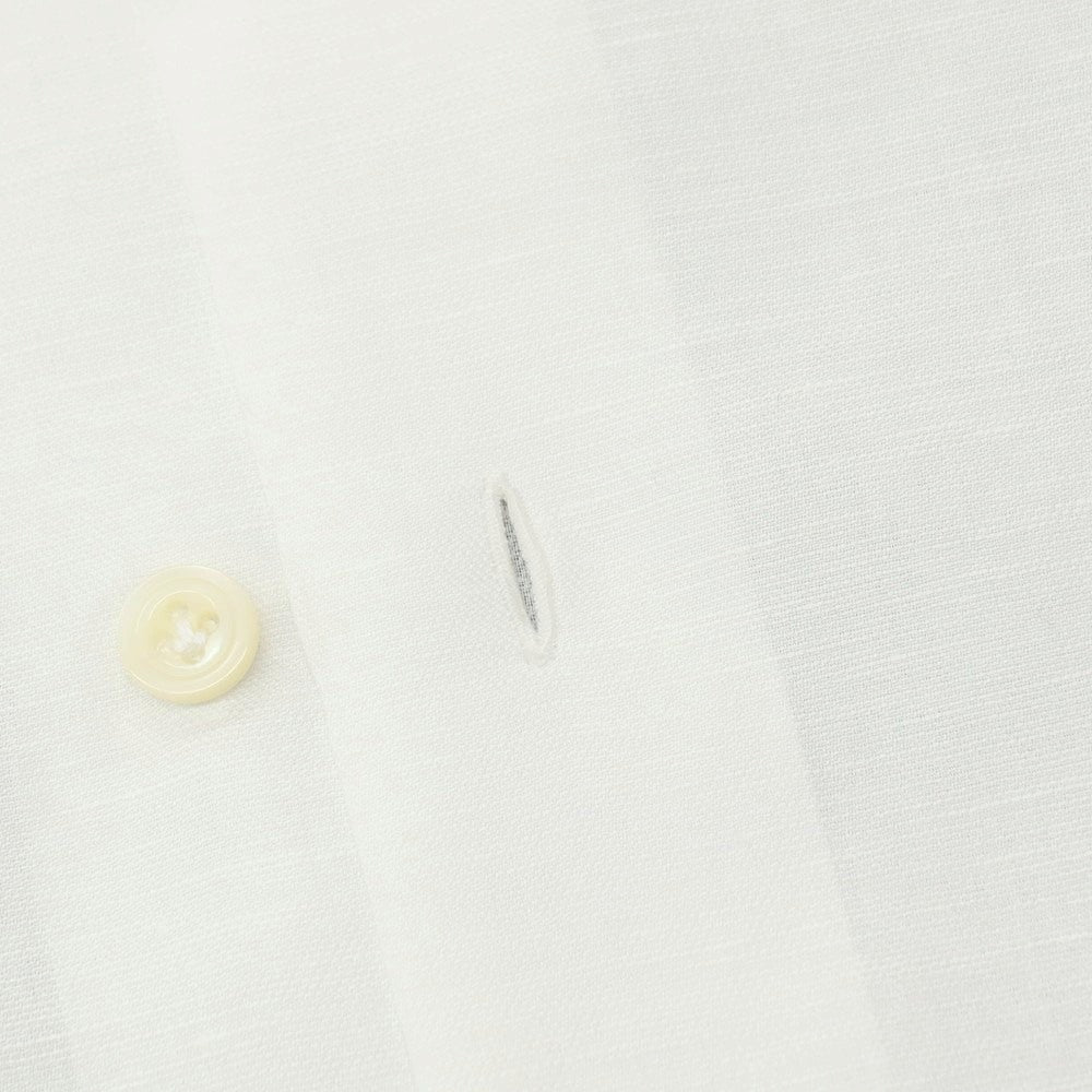 【中古】マリアサンタンジェロ Maria Santangelo コットンリネン セミワイドカラー ドレスシャツ ホワイト【サイズ40】【 状態ランクB 】【 メンズ 】