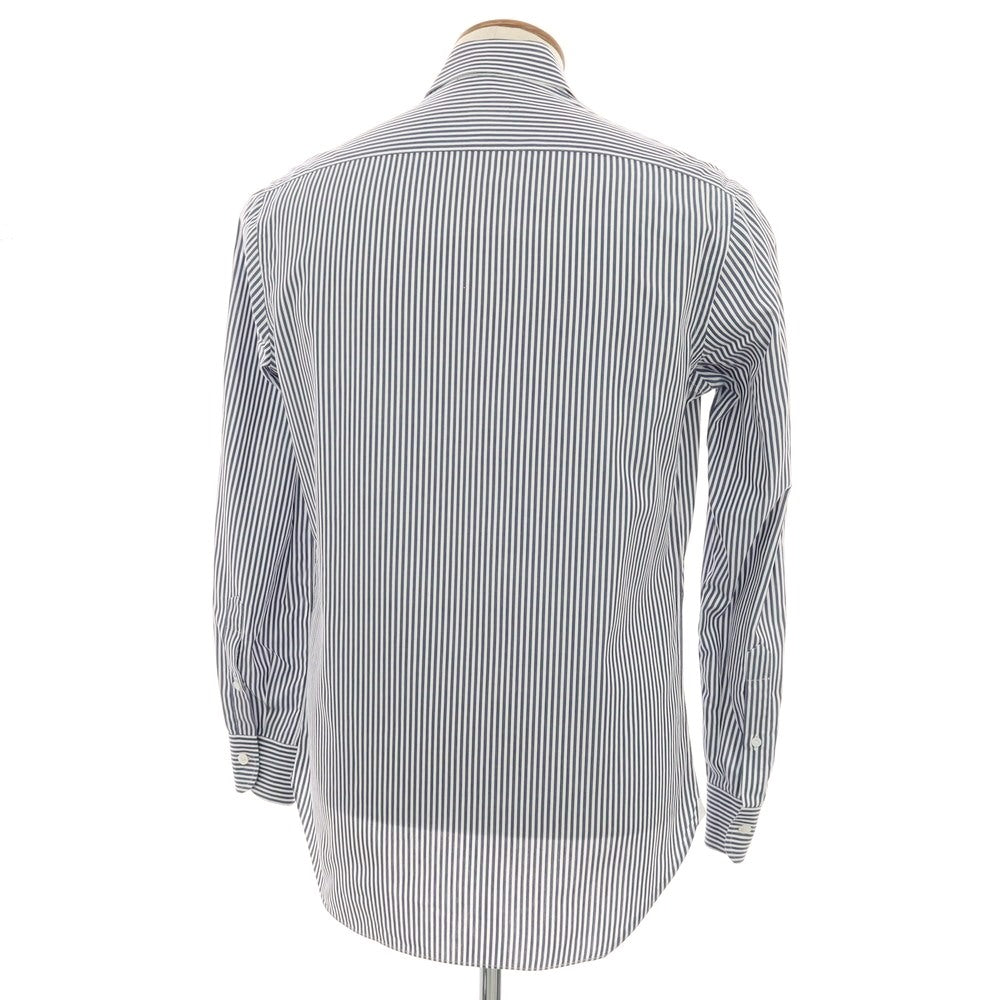 【中古】エリコフォルミコラ ERRICO FORMICOLA コットン ストライプ レギュラーカラー ドレスシャツ ネイビーxホワイト【サイズ40】【 状態ランクC 】【 メンズ 】