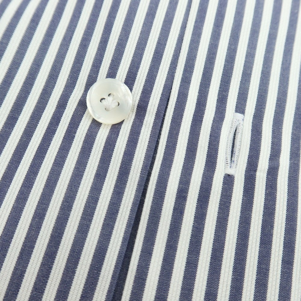 【中古】エリコフォルミコラ ERRICO FORMICOLA コットン ストライプ レギュラーカラー ドレスシャツ ネイビーxホワイト【サイズ40】【 状態ランクC 】【 メンズ 】