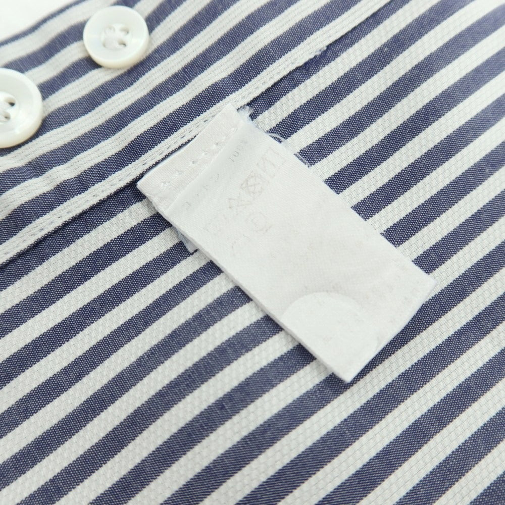【中古】エリコフォルミコラ ERRICO FORMICOLA コットン ストライプ レギュラーカラー ドレスシャツ ネイビーxホワイト【サイズ40】【 状態ランクC 】【 メンズ 】