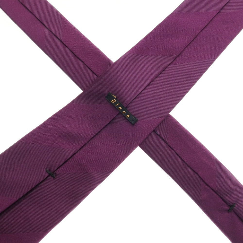 【中古】ブレック Blech シルク ストライプ柄ネクタイ パープル【 状態ランクB 】【 メンズ 】
