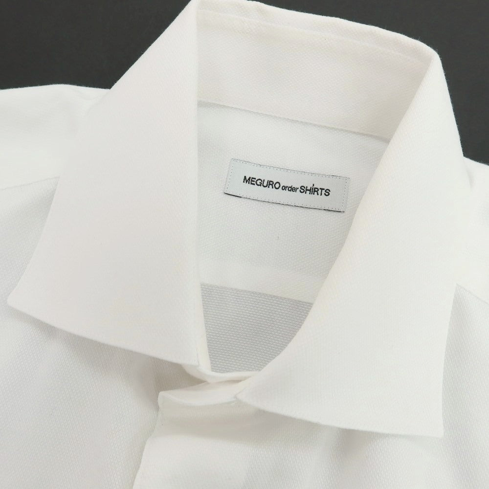 【中古】グローバルスタイル GLOBAL STYLE コットン系 セミワイドカラー ドレスシャツ ホワイト【サイズ表記なし(M位)】【 状態ランクB 】【 メンズ 】