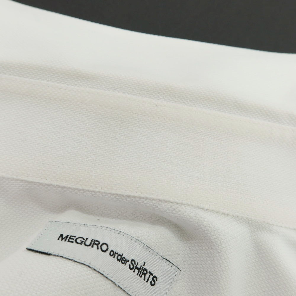 【中古】グローバルスタイル GLOBAL STYLE コットン系 セミワイドカラー ドレスシャツ ホワイト【サイズ表記なし(M位)】【 状態ランクB 】【 メンズ 】