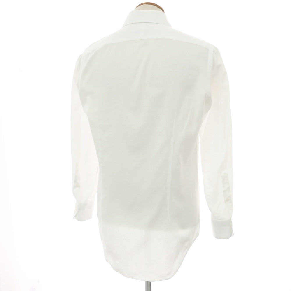 【中古】トゥモローランド TOMORROWLAND PILGRIM コットン ワイドカラー ドレスシャツ ホワイト【サイズ40】【 状態ランクB 】【 メンズ 】