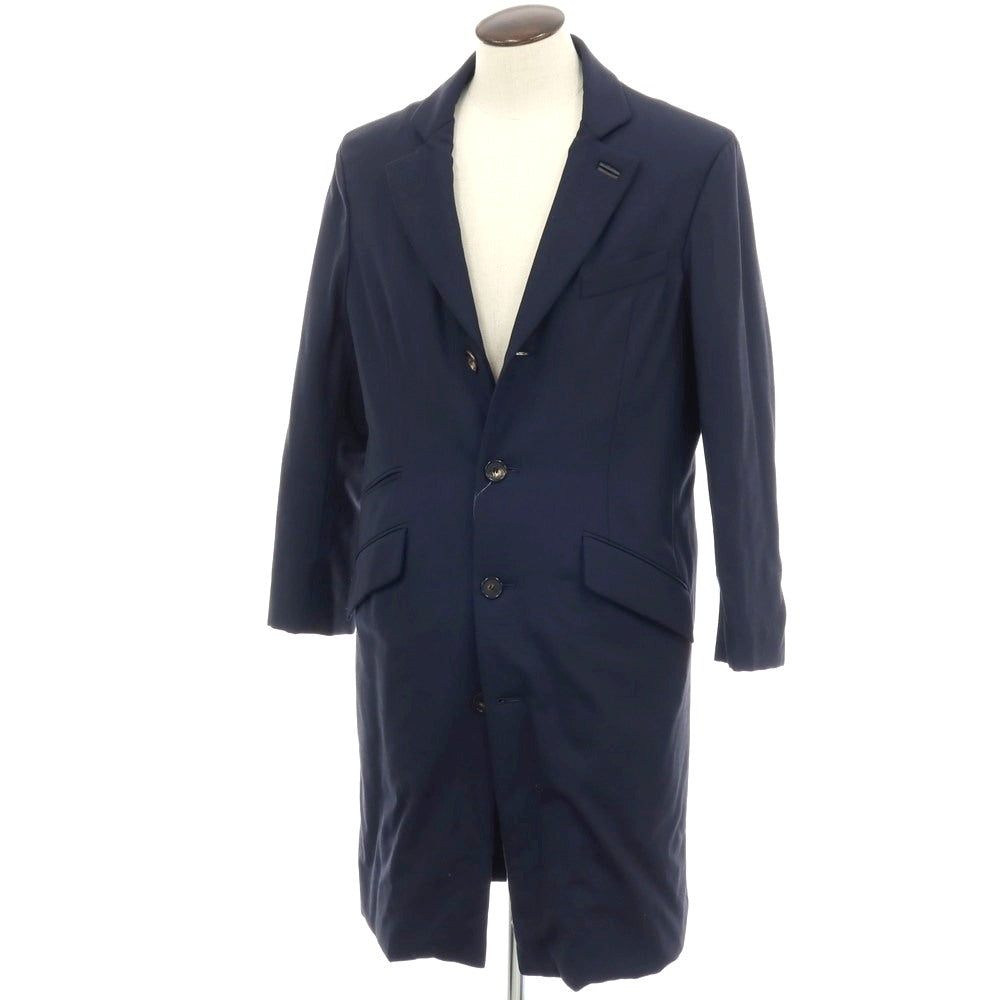 【中古】パルト PALTO ポリエステルウールポリウレタン 中綿入り チェスターフィールドコート ネイビー【 サイズ50 】【 状態ランクB 】【 メンズ 】