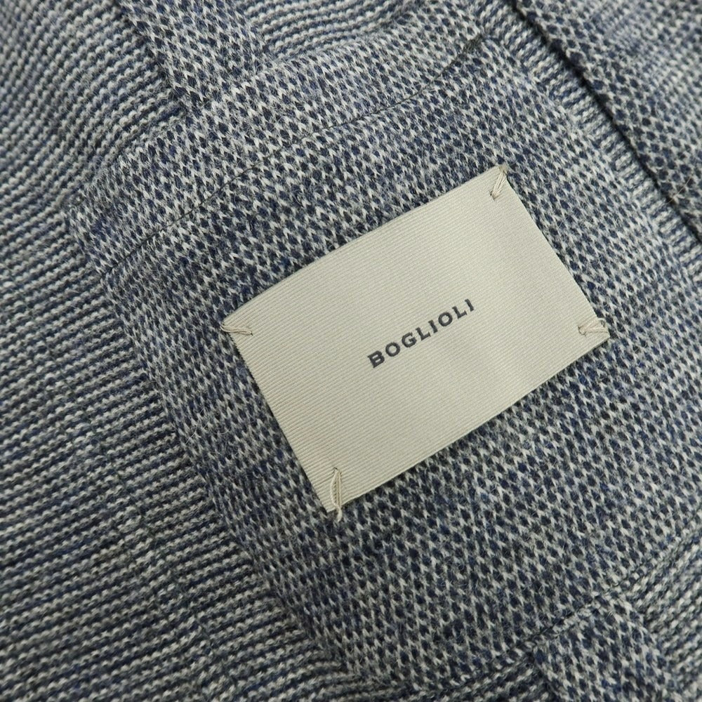 【中古】ボリオリ BOGLIOLI DOVER ウールジャージー カジュアルジャケット ネイビーxホワイト【サイズ50】【 状態ランクB 】【 メンズ 】