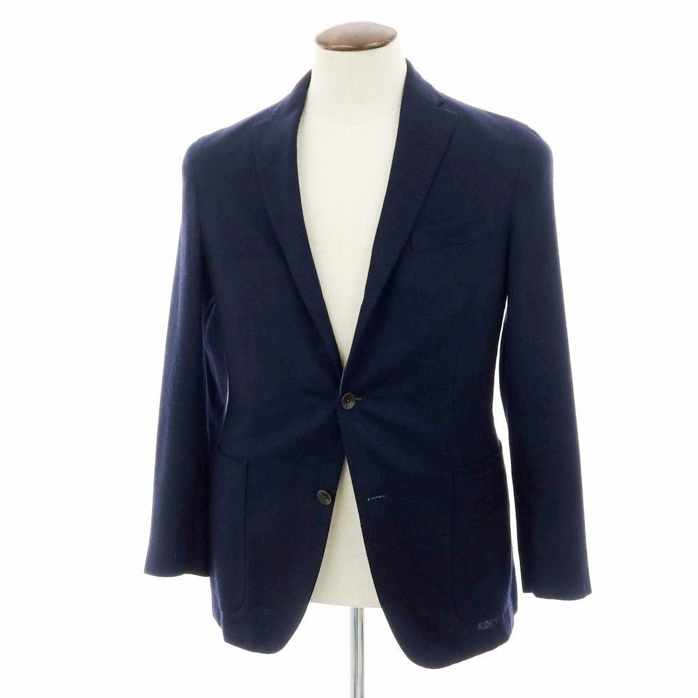 【中古】ボリオリ BOGLIOLI DOVER ウールシルクカシミヤ テーラードジャケット ネイビー【サイズ50】【 状態ランクC 】【 メンズ 】