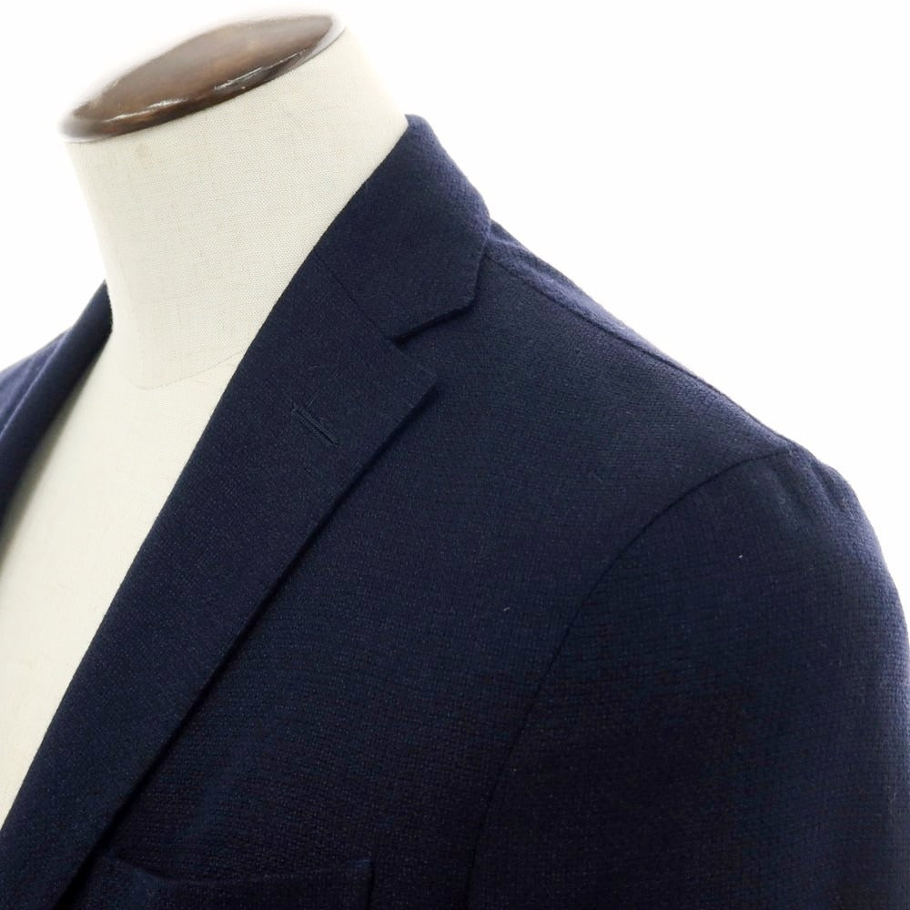【中古】ボリオリ BOGLIOLI DOVER ウールシルクカシミヤ テーラードジャケット ネイビー【サイズ50】【 状態ランクC 】【 メンズ 】