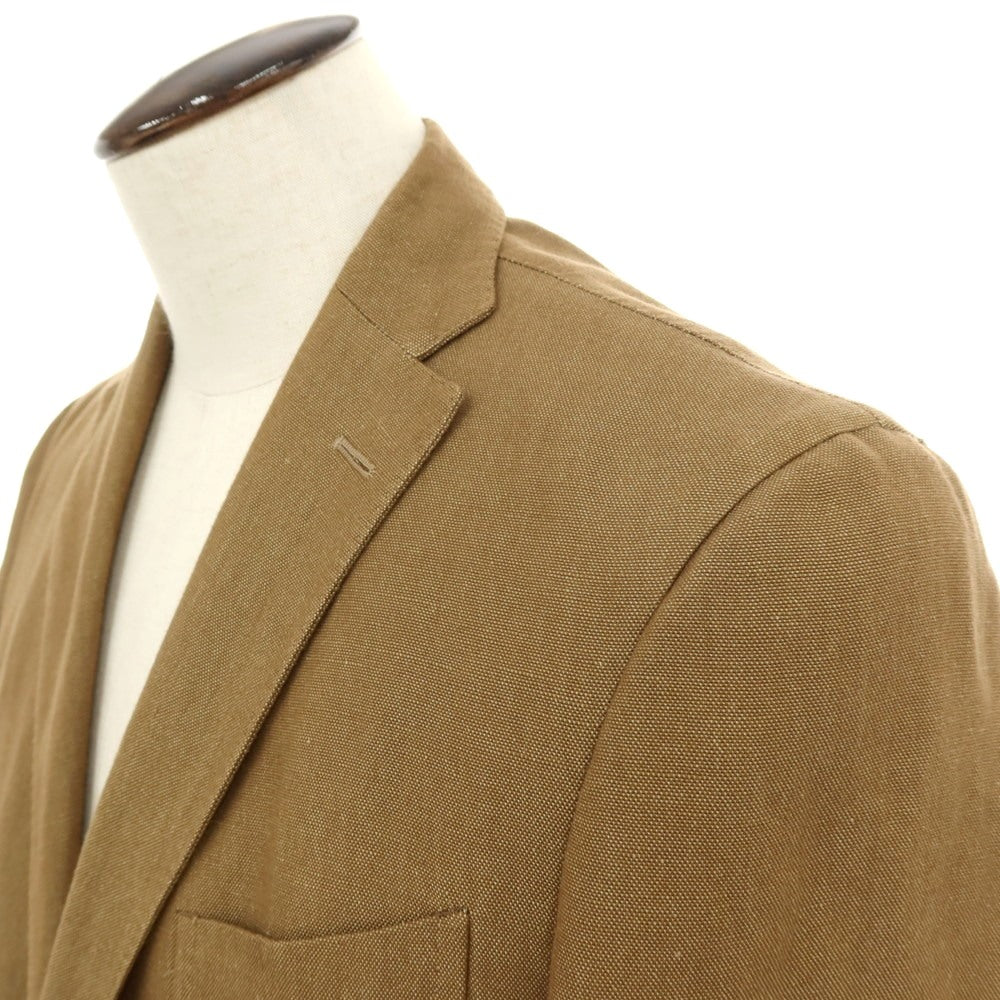 【中古】ボリオリ BOGLIOLI DOVER コットンリネン 3B テーラードジャケット ライトブラウン【サイズ50】【 状態ランクC 】【 メンズ 】