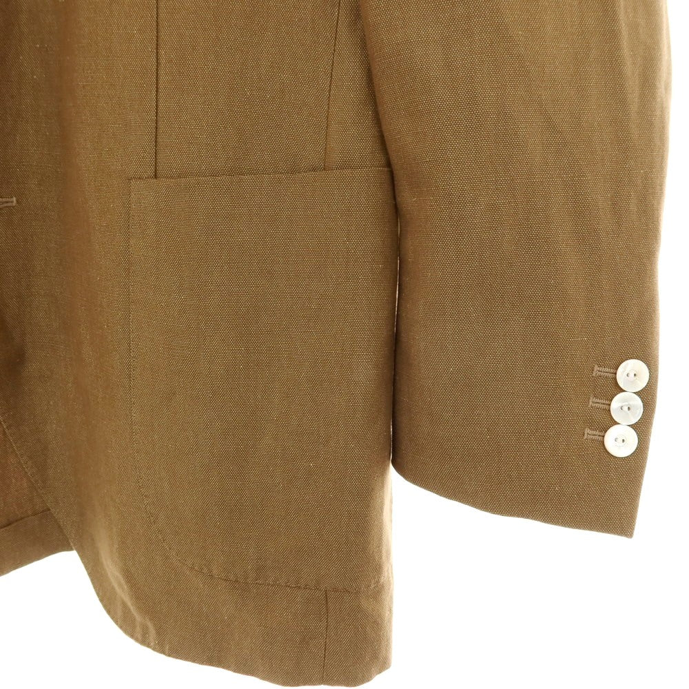 【中古】ボリオリ BOGLIOLI DOVER コットンリネン 3B テーラードジャケット ライトブラウン【サイズ50】【 状態ランクC 】【 メンズ 】