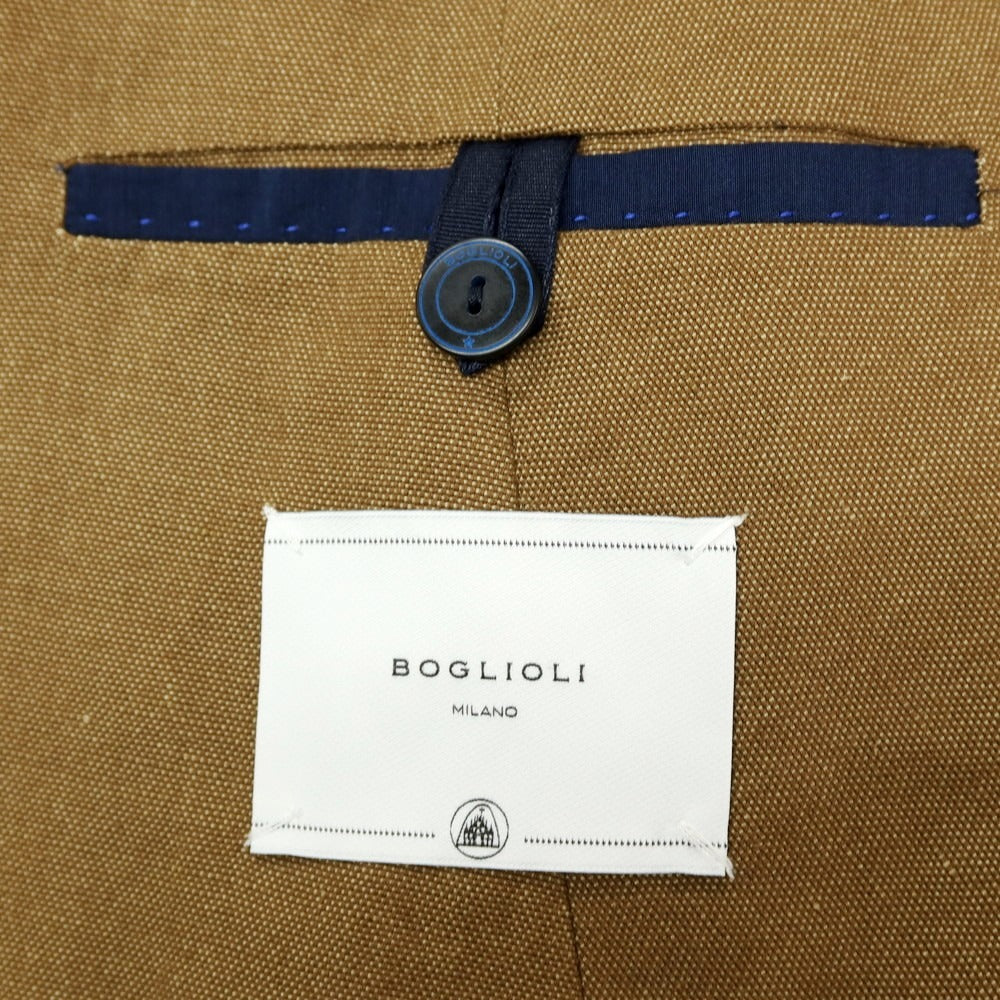 【中古】ボリオリ BOGLIOLI DOVER コットンリネン 3B テーラードジャケット ライトブラウン【サイズ50】【 状態ランクC 】【 メンズ 】