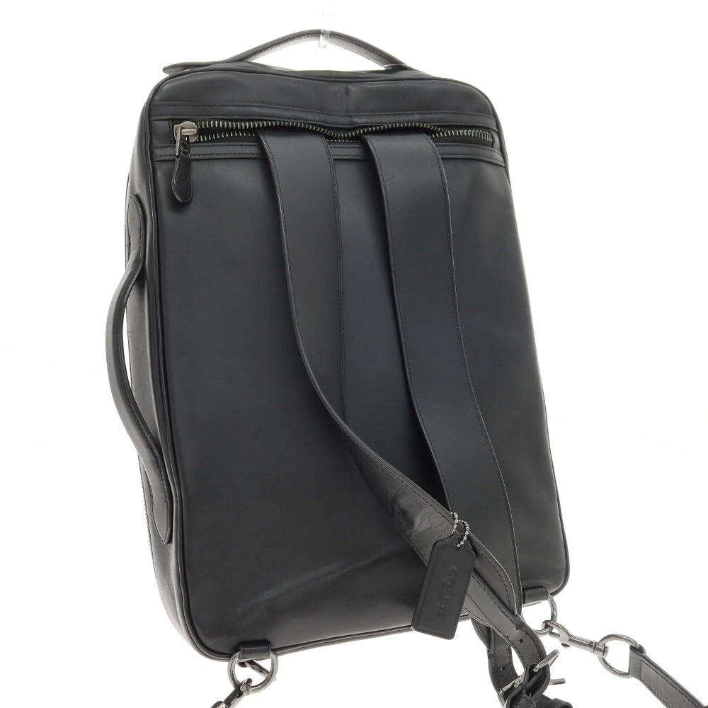 【中古】コーチ COACH C6877 グラハム コンバーチブル レザー バックパック・リュック ブラック【 状態ランクB 】【 メンズ 】