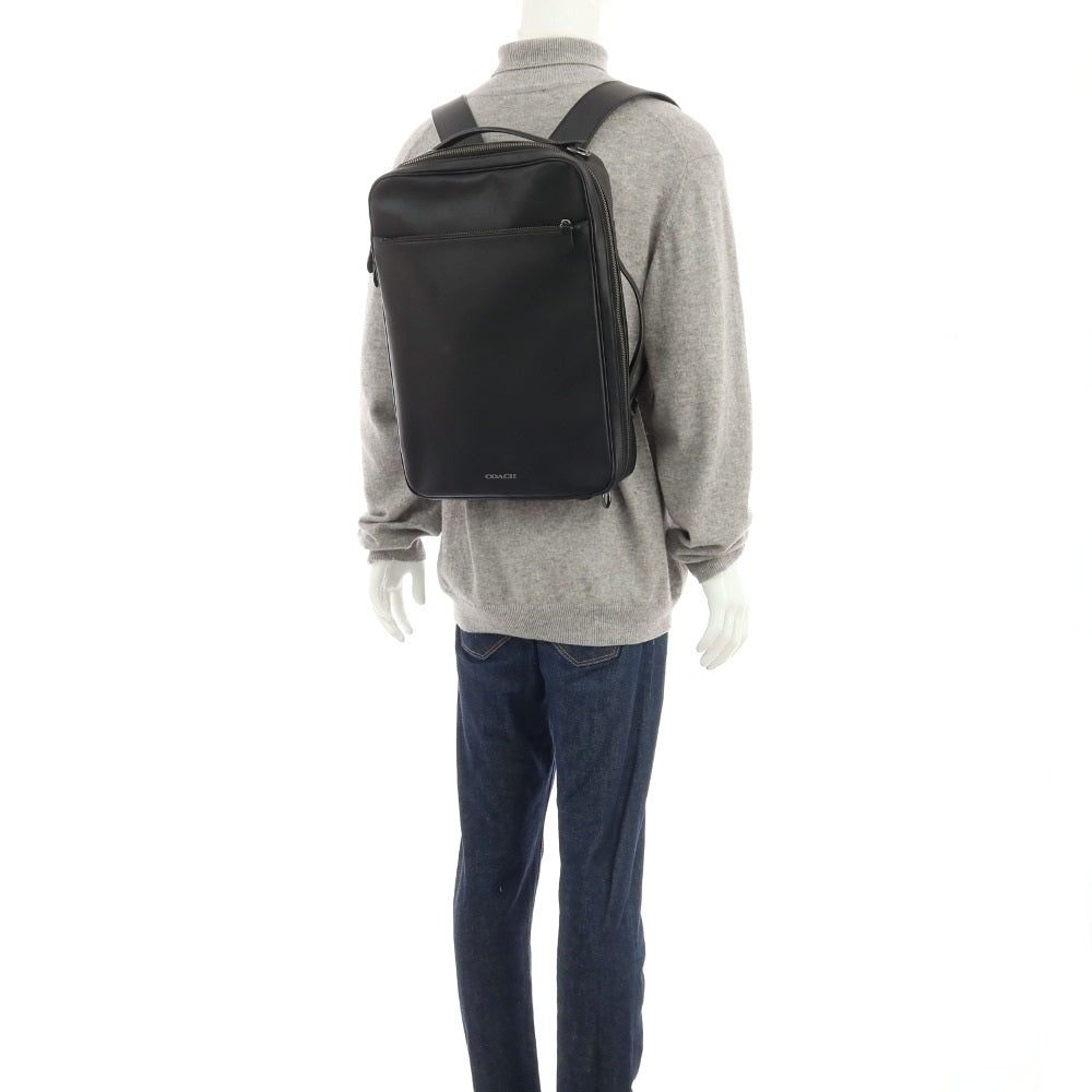 【中古】コーチ COACH C6877 グラハム コンバーチブル レザー バックパック・リュック ブラック【 状態ランクB 】【 メンズ 】
