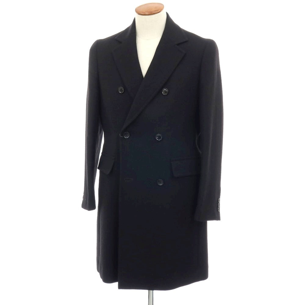 【中古】ヒロコ コシノ HIROKO KOSHINO ウール ダブルブレストコート ブラック【サイズM】【 状態ランクB 】【 メンズ 】