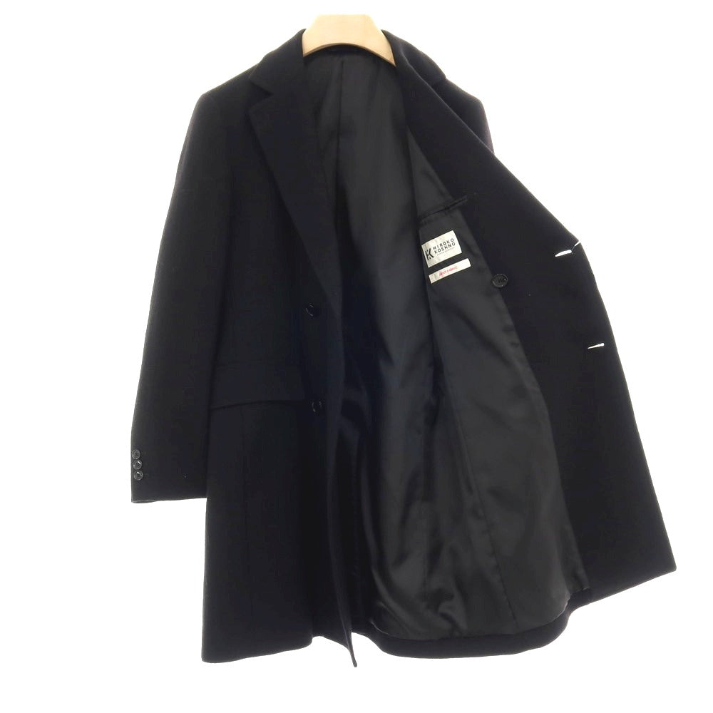【中古】ヒロコ コシノ HIROKO KOSHINO ウール ダブルブレストコート ブラック【サイズM】【 状態ランクB 】【 メンズ 】