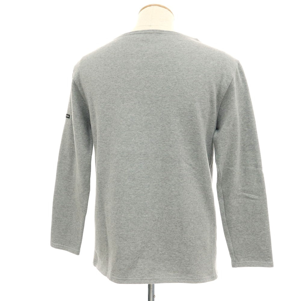 【中古】セントジェームス SAINT JAMES コットン ボートネック バスク 長袖Tシャツ グレー【サイズ4】【 状態ランクB 】【 メンズ 】