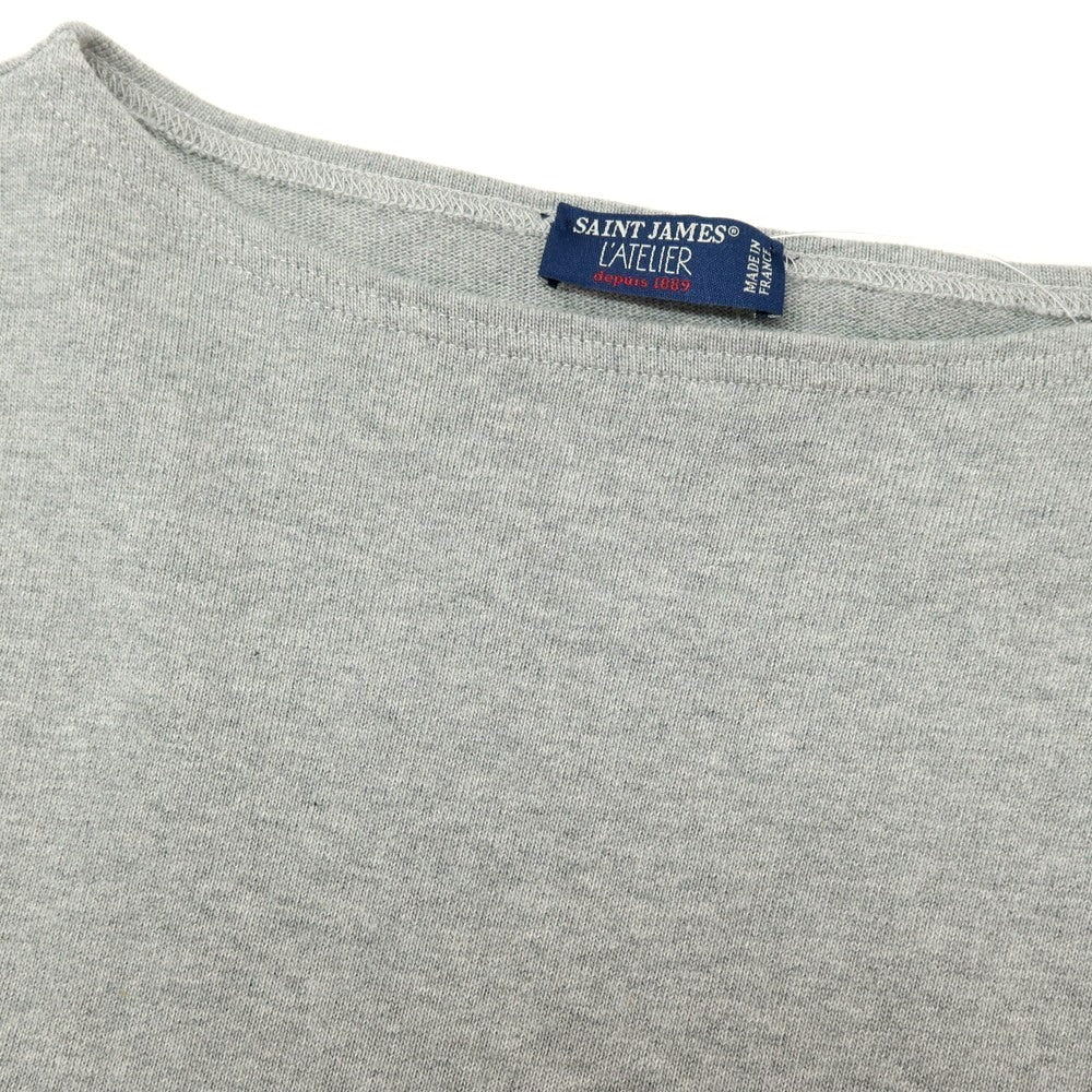 【中古】セントジェームス SAINT JAMES コットン ボートネック バスク 長袖Tシャツ グレー【サイズ4】【 状態ランクB 】【 メンズ 】