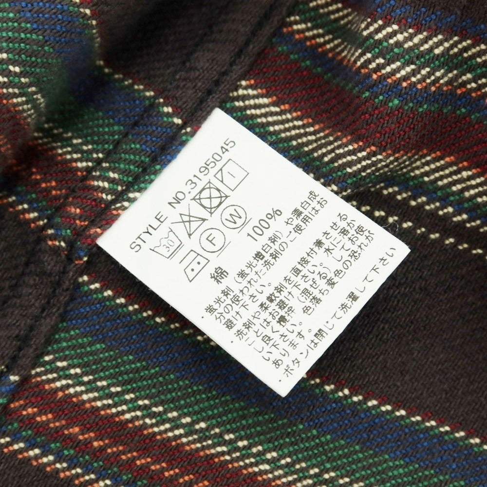 【中古】ショット schott コットン ボーダー オープンカラー カジュアルシャツ ブラウンxマルチカラー【サイズS】【 状態ランクB 】【 メンズ 】