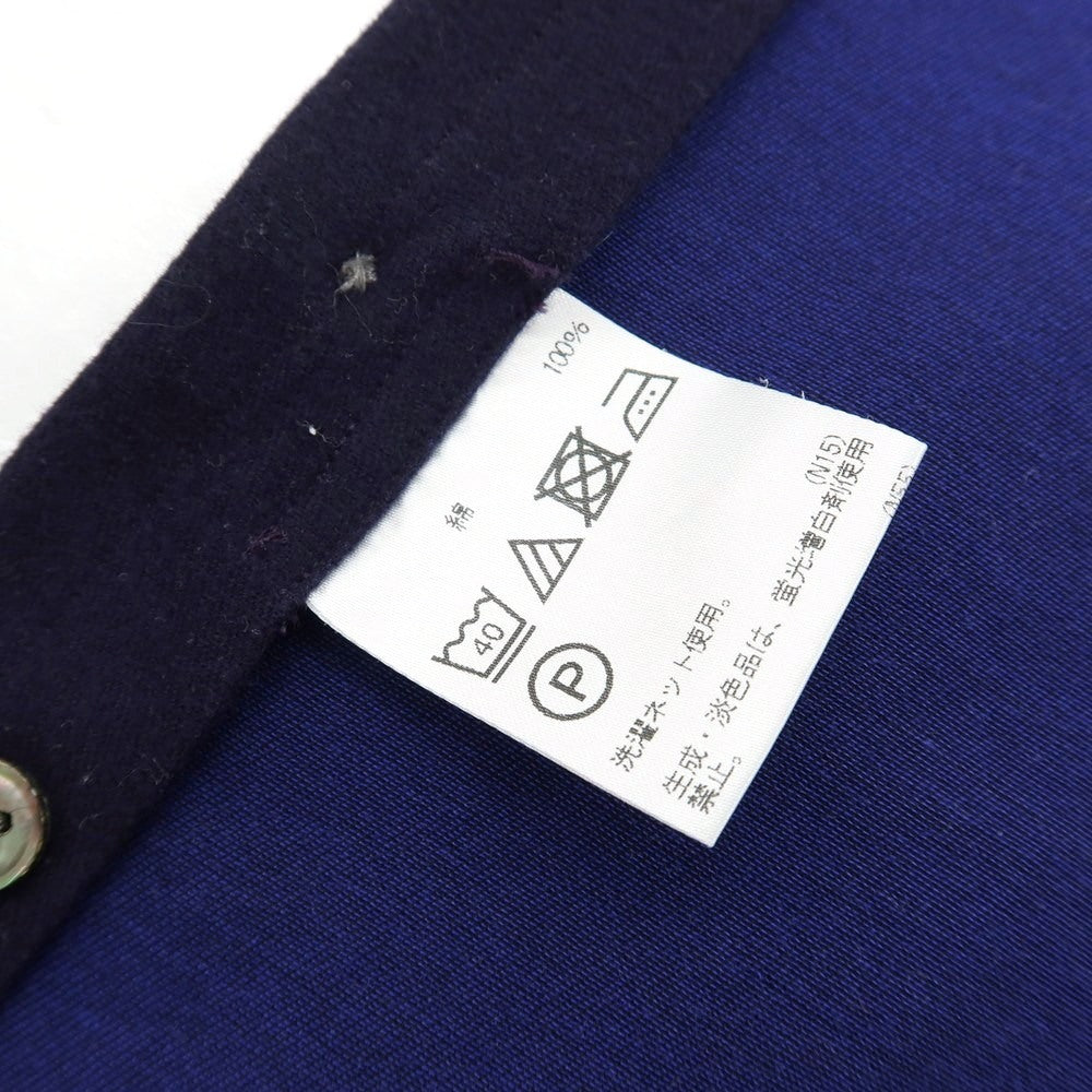 【中古】ダーバン D’URBAN コットン ジャージー バンドカラー カジュアルシャツ ネイビー【サイズM】【 状態ランクB 】【 メンズ 】