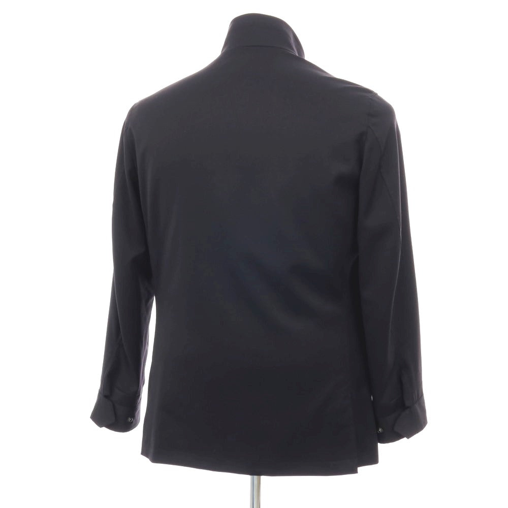 【中古】その他ブランド Brand Super130’S ウール スタンドカラー ミリタリージャケット ダークネイビー【サイズ表記なし(S位)】【 状態ランクA 】【 メンズ 】