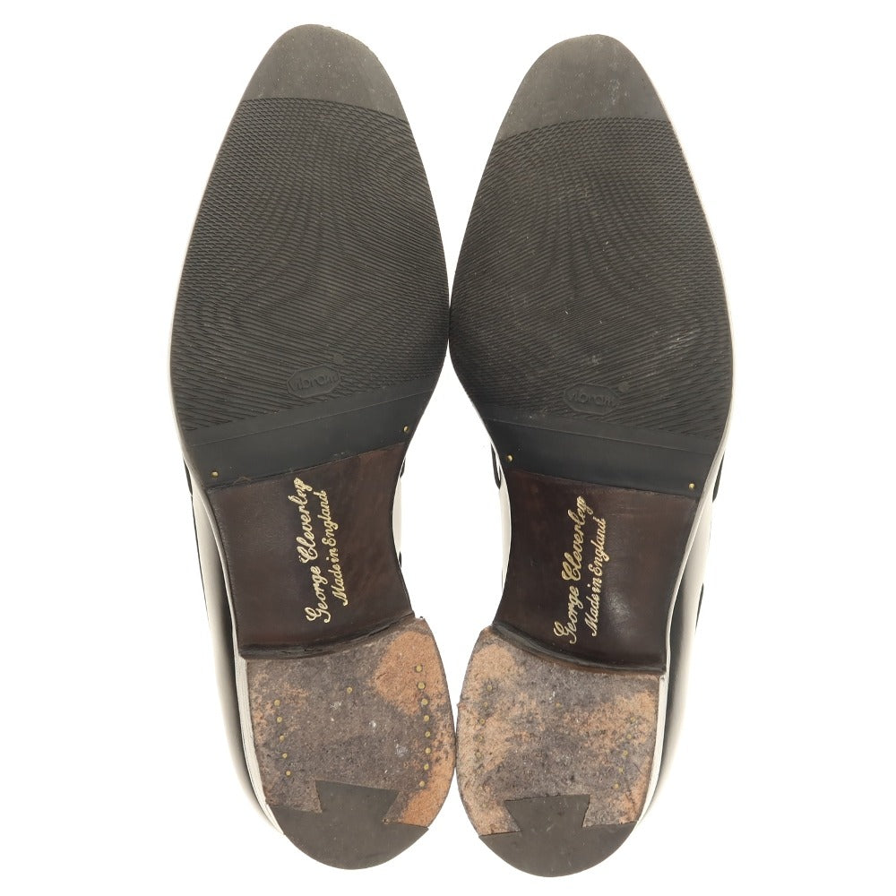【SALE10%OFF/返品不可】【中古】ジョージ クレバリー GEORGE CLEVERLEY タッセルローファー ブラック【 サイズ7 1/2E 】【 状態ランクB 】【 メンズ 】