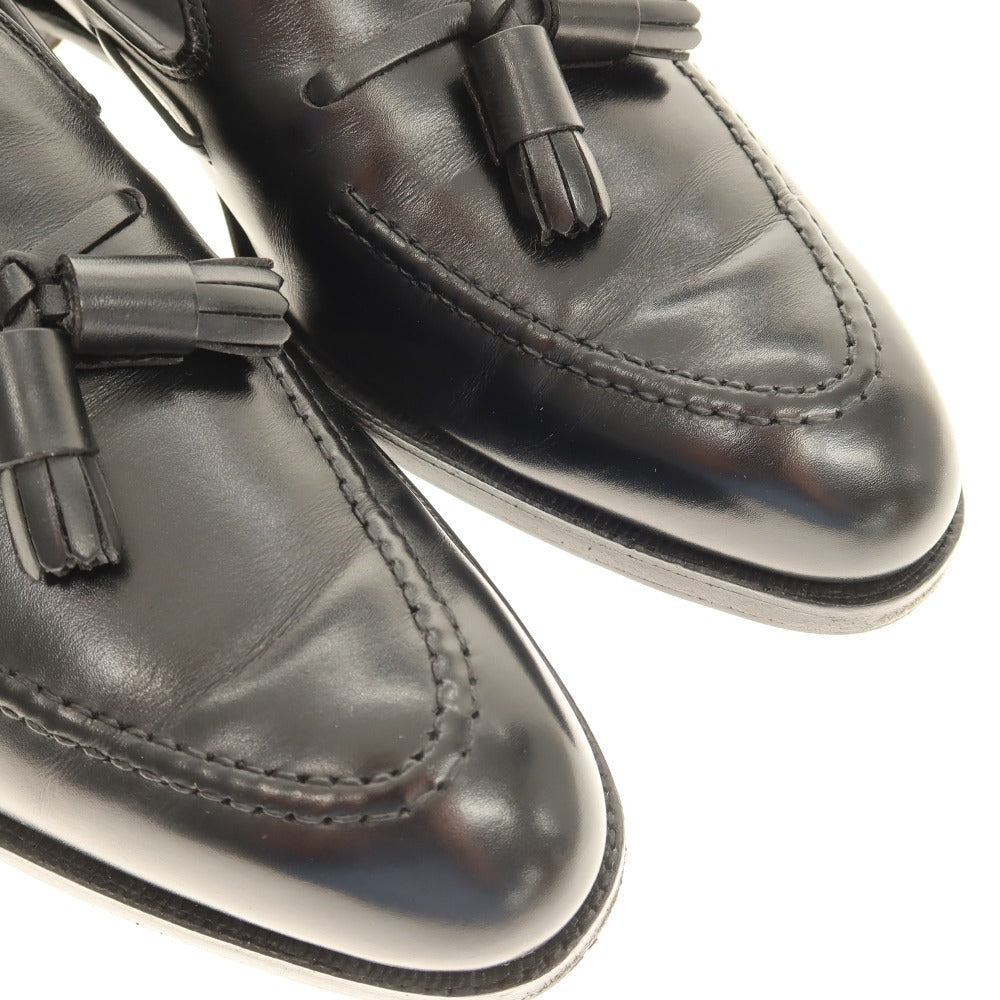 【SALE10%OFF/返品不可】【中古】ジョージ クレバリー GEORGE CLEVERLEY タッセルローファー ブラック【 サイズ7 1/2E 】【 状態ランクB 】【 メンズ 】