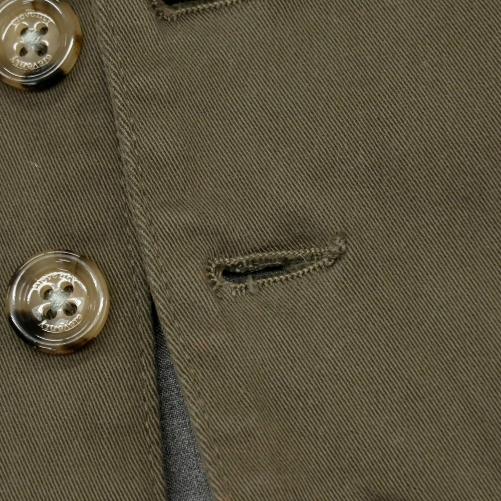 【中古】イレブンティ eleventy コットンポリウレタン カジュアル系ジレ ベスト オリーブカーキ系xグレー【サイズL】【 状態ランクC 】【 メンズ 】