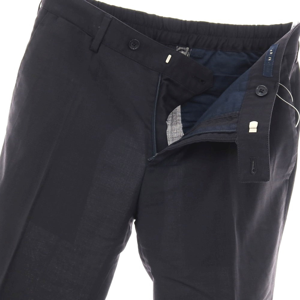 【中古】ラルディーニ LARDINI ストレッチ ポリエステルウール イージースラックスパンツ ネイビー【サイズ44】【 状態ランクD 】【 メンズ 】