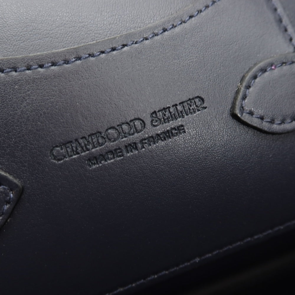 【中古】シャンボール セリエ CHAMBORD SELLIER レザー クラッチバッグ ネイビー【 状態ランクB 】【 メンズ 】