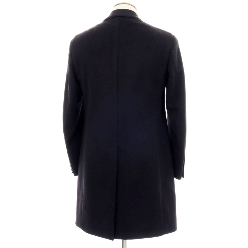 【中古】ラルディーニ LARDINI ウール チェスターフィールドコート ネイビー【 サイズ46 】【 状態ランクB 】【 メンズ 】