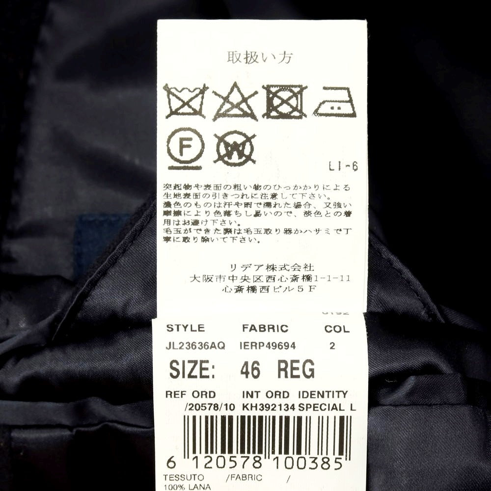 【中古】ラルディーニ LARDINI ウール チェスターフィールドコート ネイビー【 サイズ46 】【 状態ランクB 】【 メンズ 】