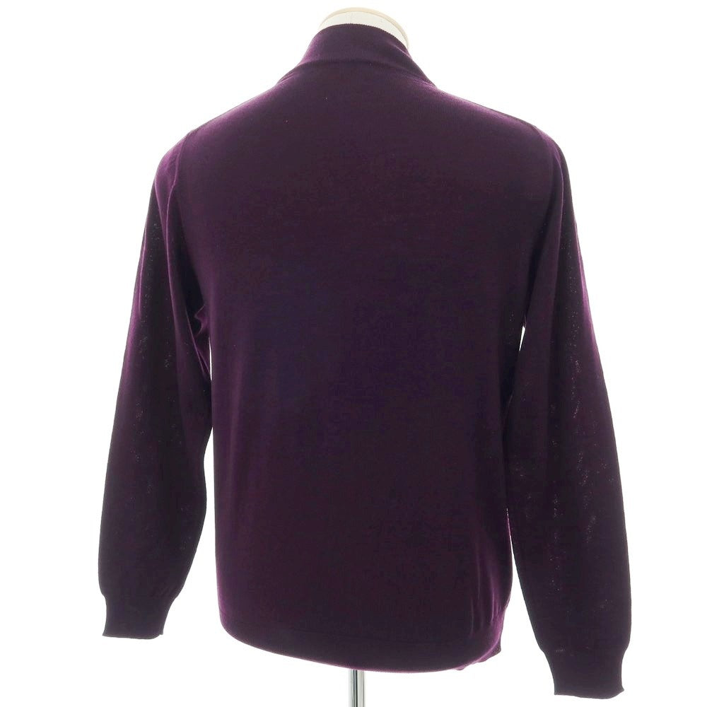 【中古】アレッサンドロルッピ Alessandro Luppi ハイゲージ ウール モックネック プルオーバーニット パープル【サイズ46】【 状態ランクA 】【 メンズ 】