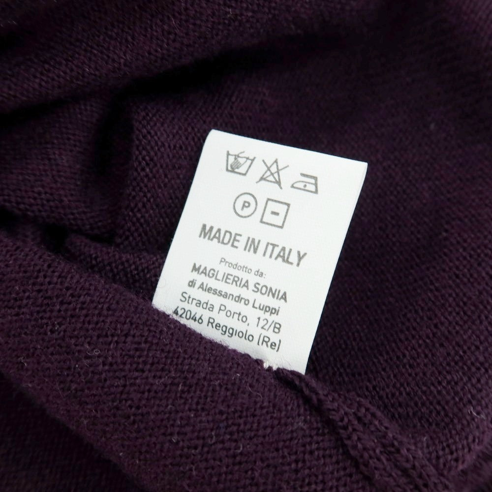 【中古】アレッサンドロルッピ Alessandro Luppi ハイゲージ ウール モックネック プルオーバーニット パープル【サイズ46】【 状態ランクA 】【 メンズ 】