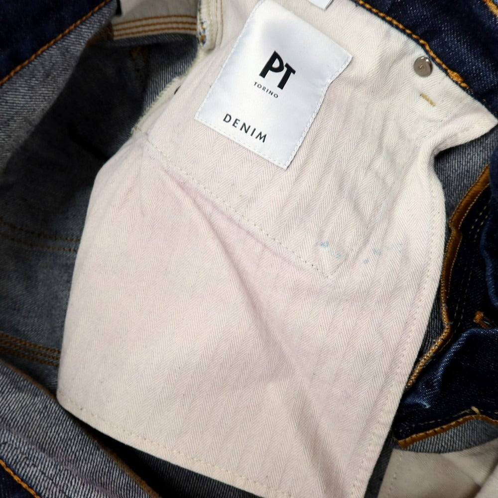 【中古】ピーティートリノ デニム PT TORINO DENIM REBEL WORK コットン ペインター デニムパンツ ジーンズ ネイビー【サイズ32】【 状態ランクC 】【 メンズ 】