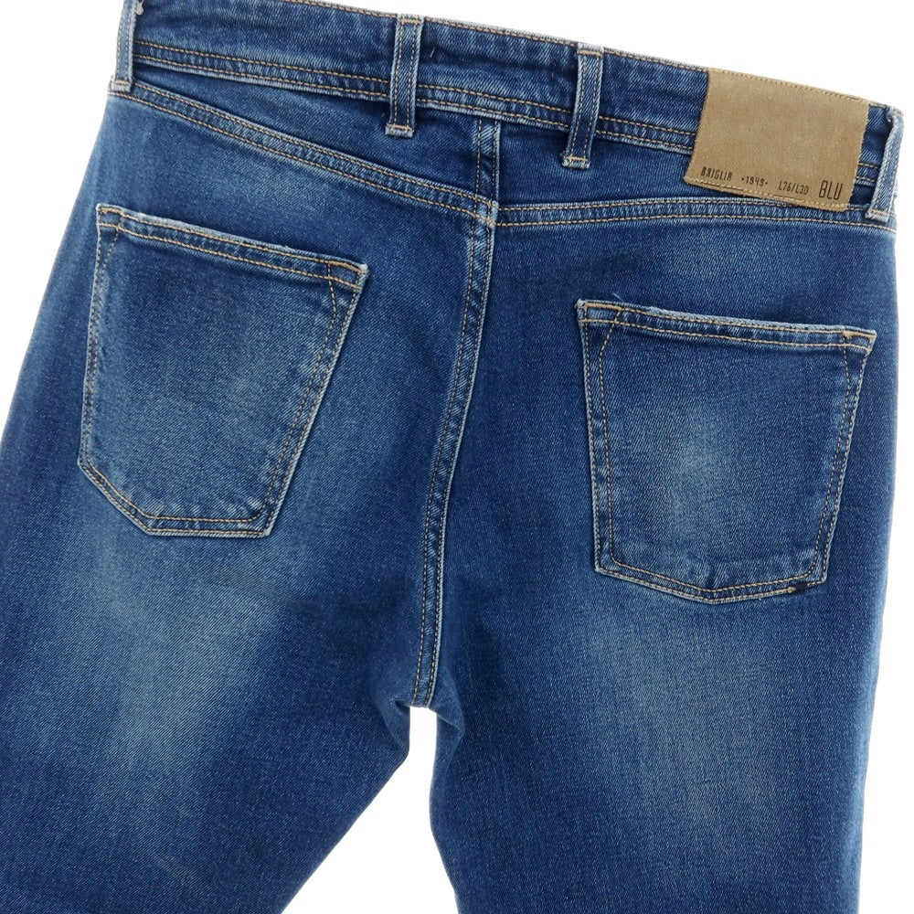 【中古】ブリリア1949 BRIGLIA 1949 DNM RIBOT ストレッチ コットン デニムパンツ ジーンズ ブルー【サイズ48】【 状態ランクC 】【 メンズ 】
