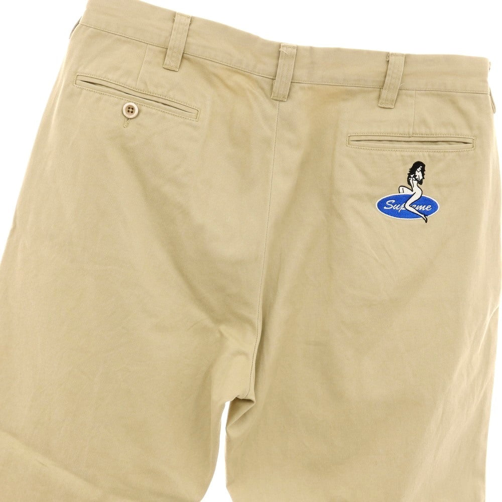 【中古】シュプリーム Supreme 2025年秋冬 Chino Pant コットン チノパンツ ベージュ【サイズ34】【 状態ランクC 】【 メンズ 】