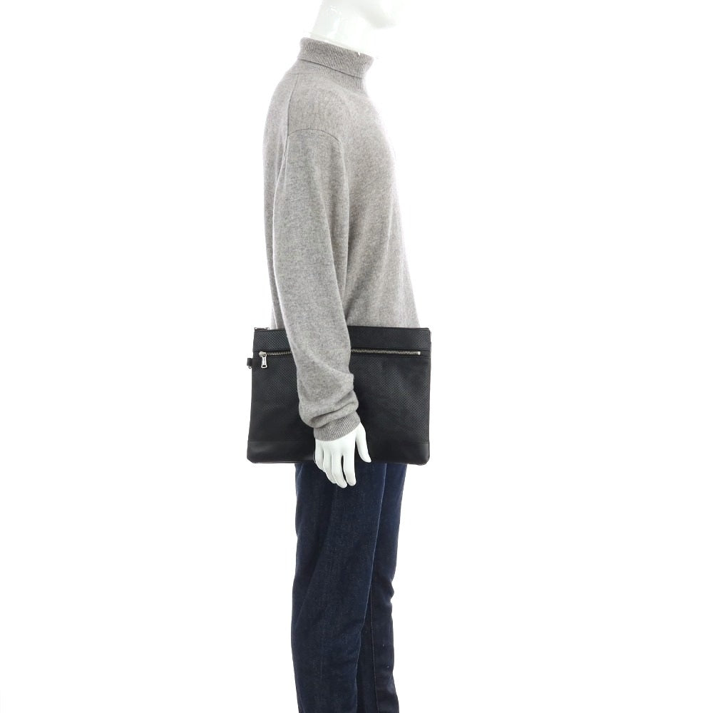 【中古】エルイーディーバイツ L.E.D.BITES レザー クラッチバッグ ブラック【 状態ランクC 】【 メンズ 】
