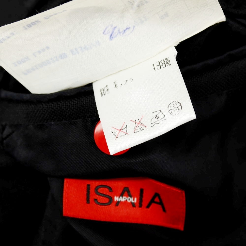 【中古】イザイア ISAIA ウール GREGORY 3つボタンスーツ ブラック【サイズ44】【 状態ランクD 】【 メンズ 】