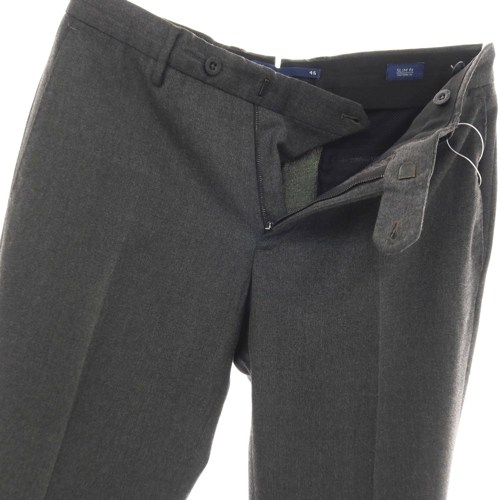 【中古】インコテックス INCOTEX ストレッチ ウールポリエステル ドレススラックスパンツ ダークグレー【サイズ46】【 状態ランクB 】【 メンズ 】