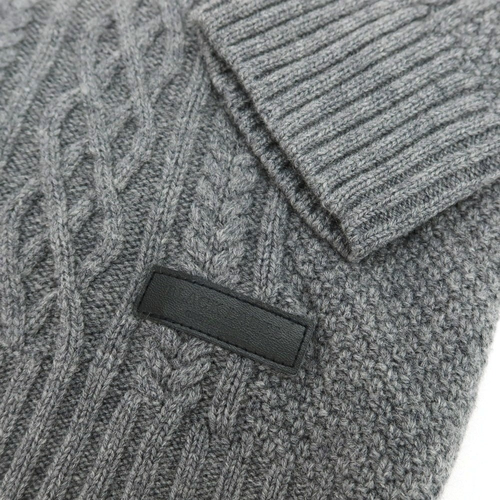 【中古】ブラックレーベル クレストブリッジ BLACK LABELCRESTBRIDGE ミドルゲージ ウールカシミヤ クルーネック プルオーバーニット ピンクxオフホワイト【サイズM】【 状態ランクB 】【 メンズ 】